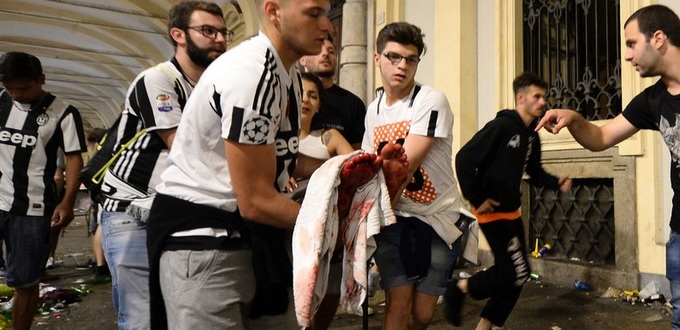 1.500 blessés à Turin après la finale de la Champion's League