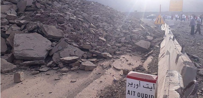 Eboulement rocheux sur la route Marrakech-Ouarzazate : Libération de la circulation en alternance