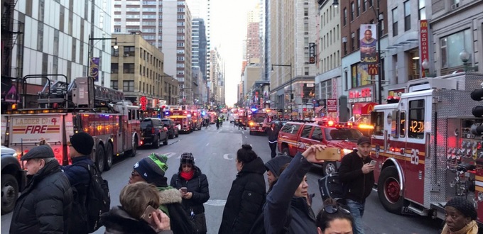 Explosion d’un engin artisanal à New York, 4 blessés légers et le suspect arrêté
