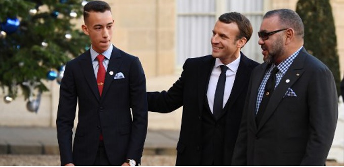  Le roi Mohammed VI reçu, avec le prince héritier, à l’Elysée, avant le One Planet Summit