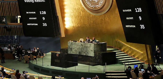 Le détail du vote de l'ONU contre le changement du statut de Jérusalem