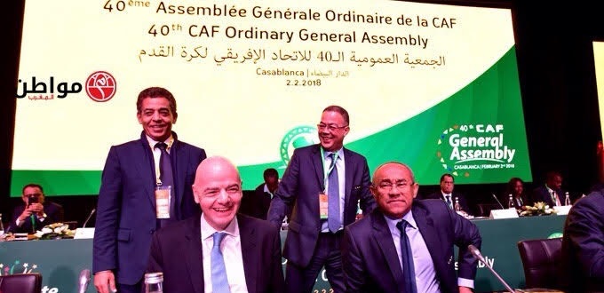Le président de la FIFA Gianni Infantino à l’AG de la CAF à Casablanca