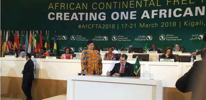 Le Maroc a signé l’accord établissant la zone de libre-échange continentale africaine