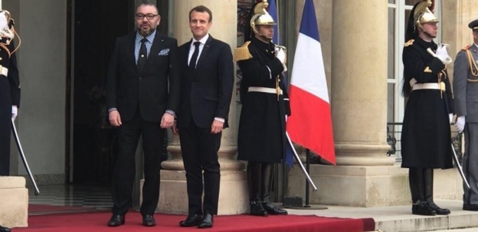 Le roi Mohammed VI rencontre le président Macron à l'Elysée
