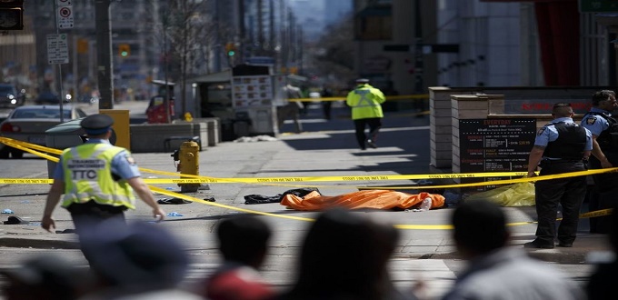 Voiture bélier à Toronto: 10 morts et 15 blessés
