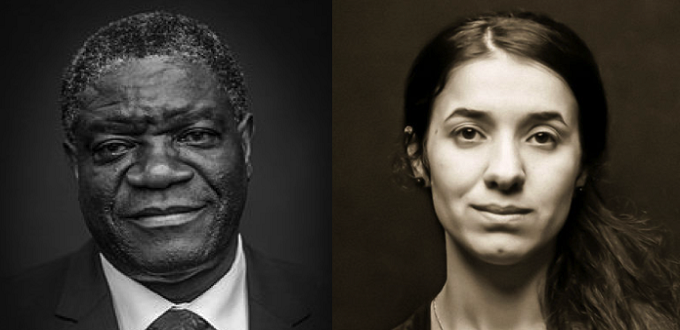 Le Nobel de la paix au Congolais Denis Mukwege et à la Yazidie Nadia Murad